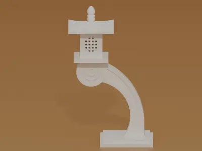 Asian Stone Lantern 1 Low-poly 3D model