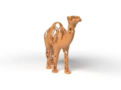 Dromedary Dust Voronoi Low-poly 3D model
