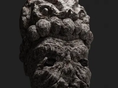 Ancient ruins  Low-poly 3D model