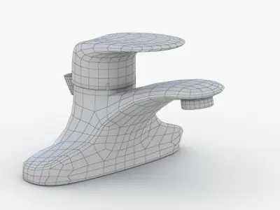 1646 - Water Tap Low-poly 3D model