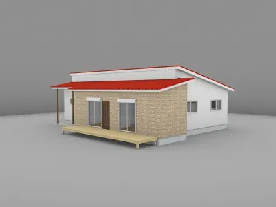 House model for background 31 Low-poly 3D model