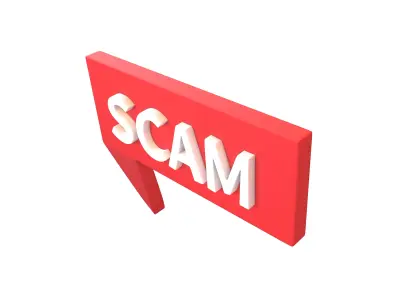 Scam Symbol V2 001 Low-poly 3D model