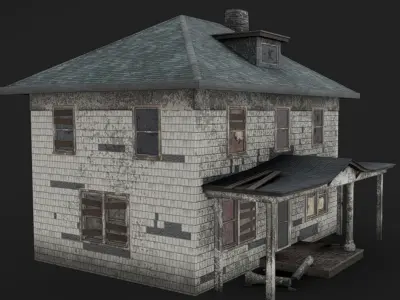 House 06 - Abandoned Low-poly 3D model