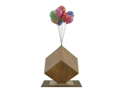 Balloon Statue Low-poly 3D model