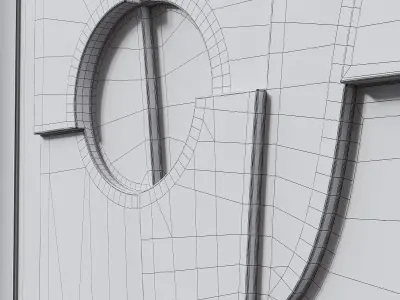 Geometric Canvas Wall Art 3D model