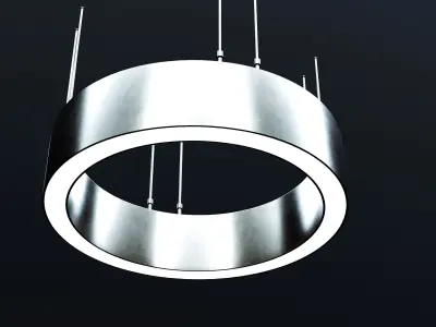 Circle ceiling lamp Free low-poly 3D model