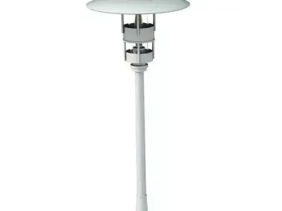 White Garden Lamp 3D model