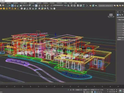 Winter Villa Exterior Design 3D model