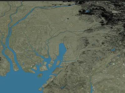 Nagoya - 3D City Topography Terrain 3D Model Pack