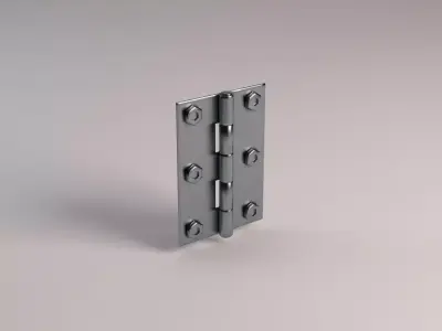 HINGES---Chrome door hinge Free 3D model