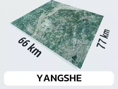 Yangshe China City Landscape 3D Model 3D model