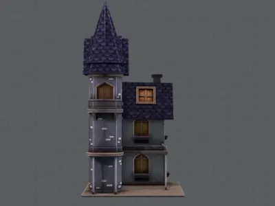House Cartoon V09 Low-poly 3D model