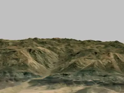 Terrain Thames 3d model Low-poly 3D model