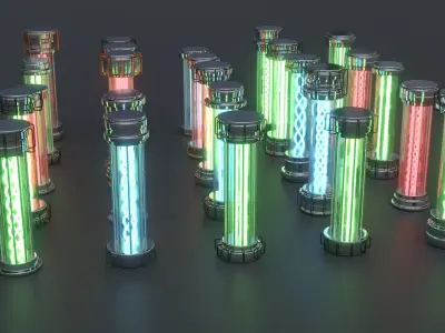 Power Cells Pack 3D model