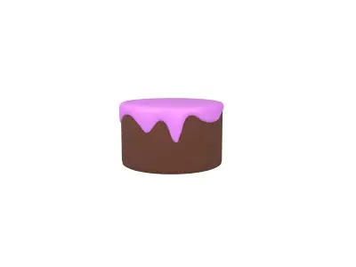 Chocolate Cake v1 009 Low-poly 3D model