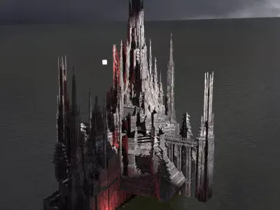 Mordor Fantasy Style Towers 5  3D model