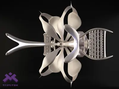 Alien Mothership with Fighters 3D model