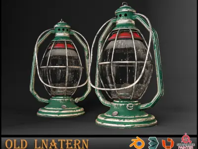 Old Lantern 3D model buy