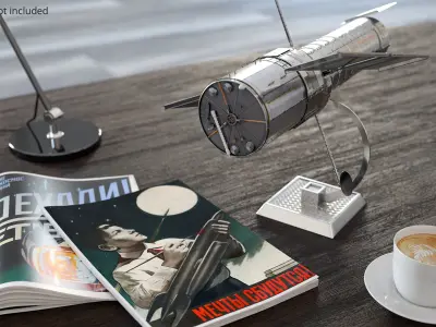  Kennan KH-11 Orbital Telescope Miniature on Stand Silver 