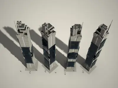 Iso Tower09 Low-poly 3D model
