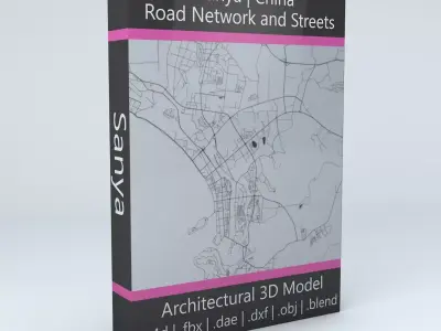 Sanya Road Network and Streets 3D model
