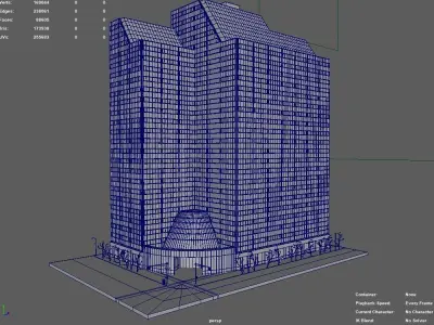house  Chicago lowpoly Low-poly 3D model