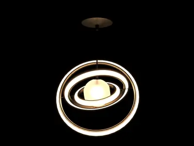 Chandelier pendant light with star 3D model