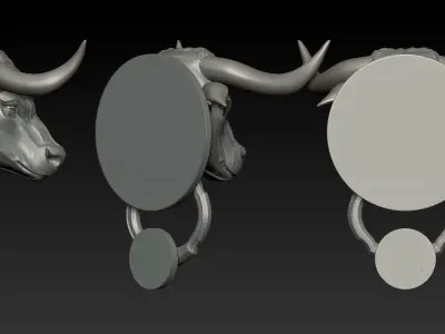 Bull Door 3D print model