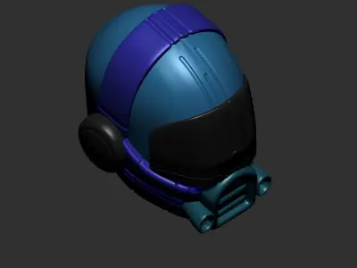 helmet high poly sculpt 3d printable ver 7 3D model 3D model