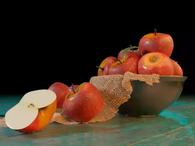 Apples in the bowl 3D model