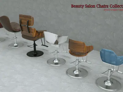 Beauty Salon Chairs  3d model Collection 3D model