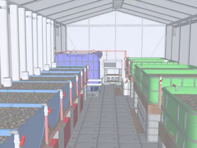 Agricultural Greenhouse Tent Frame -B10 3D model