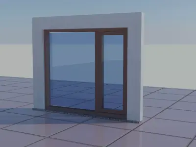 autocad 3d window Free low-poly 3D model