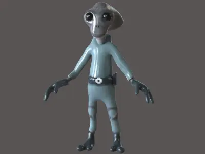 Alien Toon Low-poly 3D model