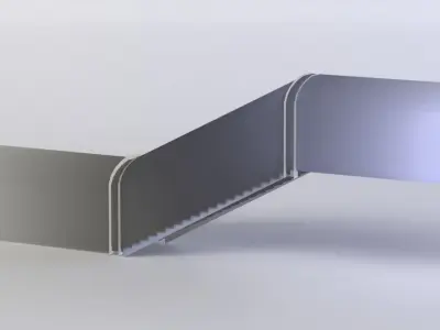 Stairs mailbox Low-poly 3D model