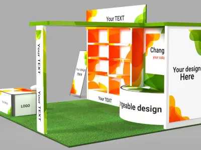 Expo Stand Low-poly 3D model