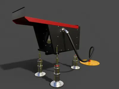 Papi Low-Poly gas pump with hose Low-poly 3D model