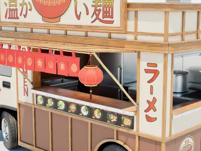  Japanese Generic Ramen Food Truck PBR 