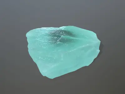 Ice Set aquamarine crystal Low-poly 3D model purchase