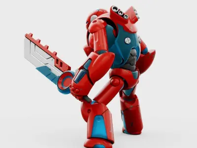 BATTLE DROID X-5000  RIGGED 3D model