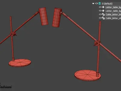 Lektor table light Low-poly 3D model