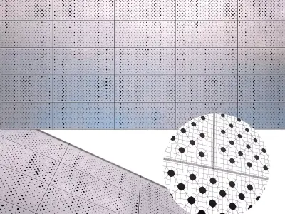 perforated metal panel 29 3D model