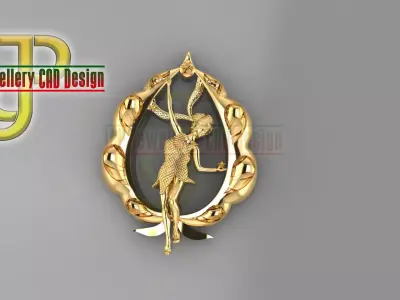 DANCEING GIRL PENDENT 3D print model