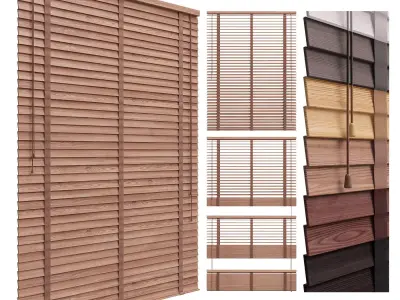 Wooden blinds 1 3D model
