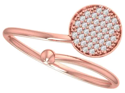 Solitaire Women Light Weight Band Ring 3D print model