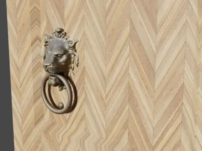 Lion Door Knocker Free low-poly 3D model