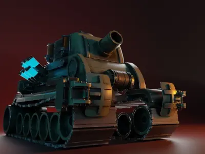 Stylized Mecha Tank - 3 3D model