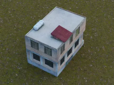 Rural Chinese Residential House Low-poly 3D model