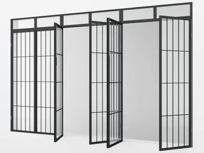 Aluminium window 15 3D model