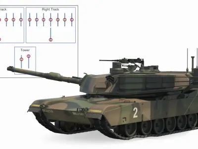  M1 Abrams Tank Rigged 